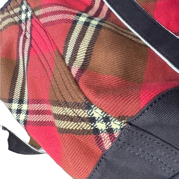 Lands End Tote Bag Red Brown Retired‎ Pattern Very Good Condition Pockets - Picture 8 of 13